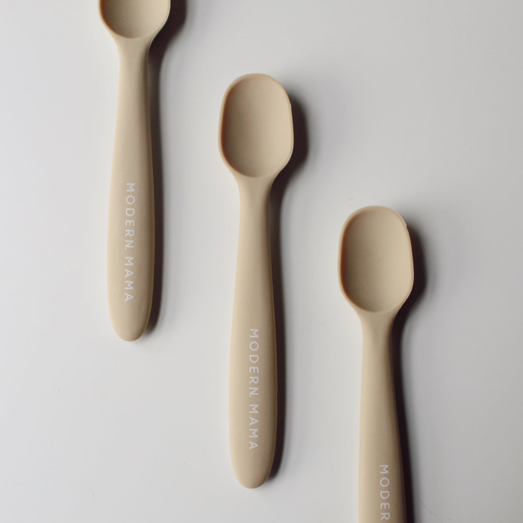 MM Silicone Spoon Set: ALMOND